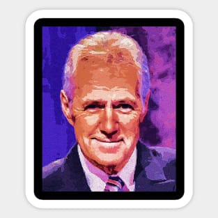 Alex Trebek Painting Sticker